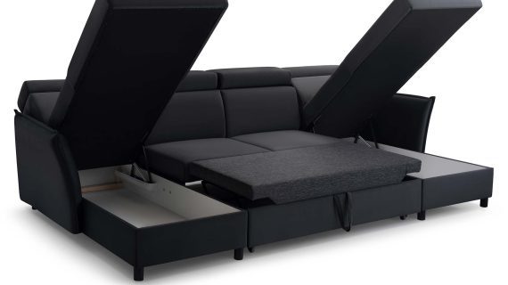 Miniaturka 6 - Narożnik Nowoczesny Rozkładany Z Pojemnikiem Tuli U