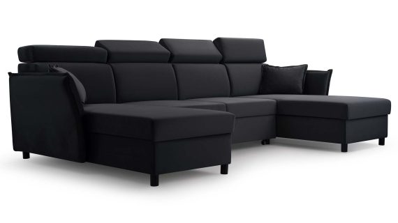 Miniaturka 3 - Narożnik Nowoczesny Rozkładany Z Pojemnikiem Tuli U