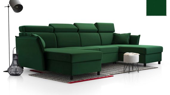 Miniaturka 15 - Narożnik Nowoczesny Rozkładany Z Pojemnikiem Tuli U