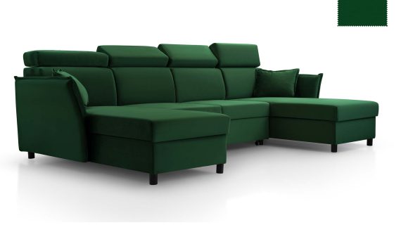 Miniaturka 1 - Narożnik Nowoczesny Rozkładany Z Pojemnikiem Tuli U