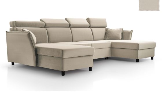 Miniaturka 12 - Narożnik Nowoczesny Rozkładany Z Pojemnikiem Tuli U