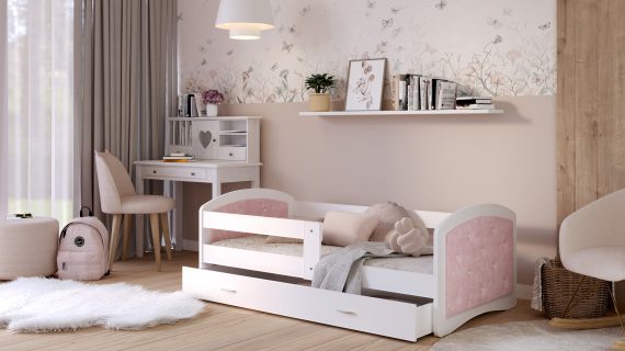 Miniaturka 2 - Łóżko dziecięce Mia 1608 K białe tapicerowane