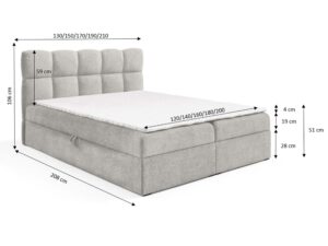 Miniaturka 10 - Nowoczesne łóżko z pojemnikiem automat sprężynowy Flow