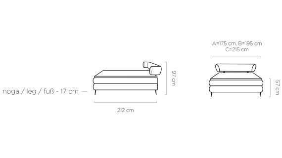 Miniaturka 7 - Łóżko kontynentalne bez pojemnika NOBILE