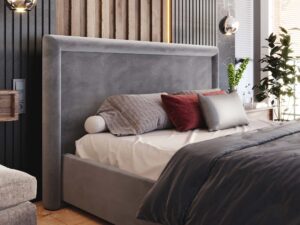 Miniaturka 31 - Eleganckie łóżko tapicerowane z podnoszonym stelażem Indira