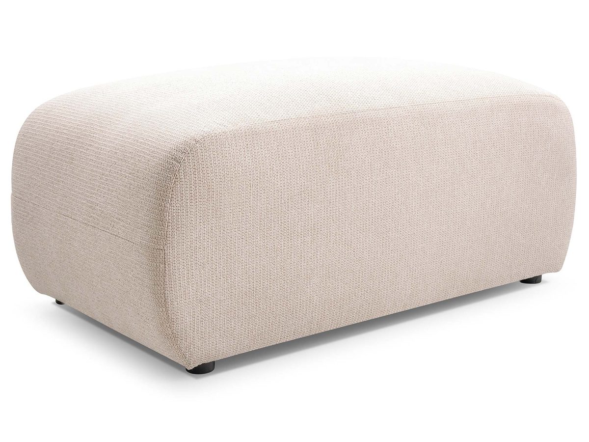 Okrągła Beżowa Pufa Uniwersalna do Salonu Irys