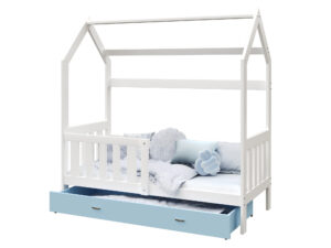 Miniaturka 4 - Łóżko domek ze schowkiem i barierką Bella