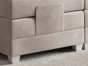 Miniaturka 5 - Nowoczesne łóżko elektrycznie regulowane pikowane zagłowie Skin