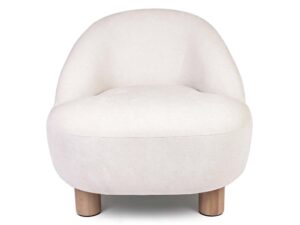 Miniaturka 5 - Fotel ergonomiczny tapicerowany drewniane nogi Mixa