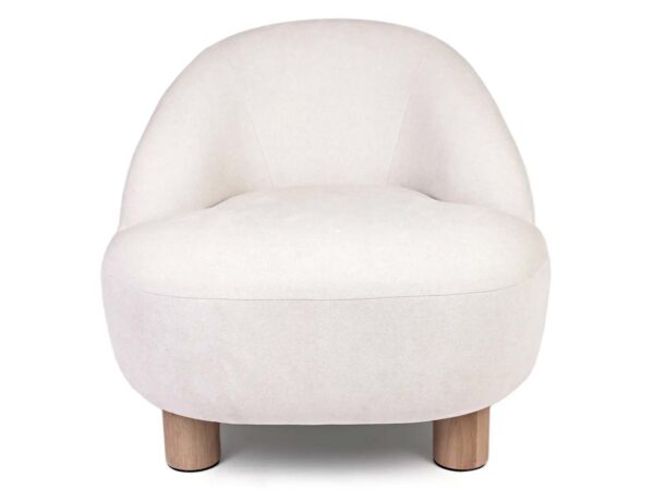 Fotel ergonomiczny tapicerowany drewniane nogi Mixa