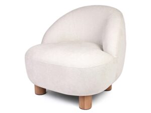 Miniaturka 1 - Fotel ergonomiczny tapicerowany drewniane nogi Mixa