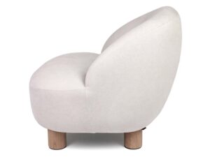 Miniaturka 2 - Fotel ergonomiczny tapicerowany drewniane nogi Mixa