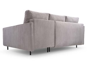 Miniaturka 4 - Narożnik tapicerowany szary sztruksowy mały tył konstrukcja oparcie