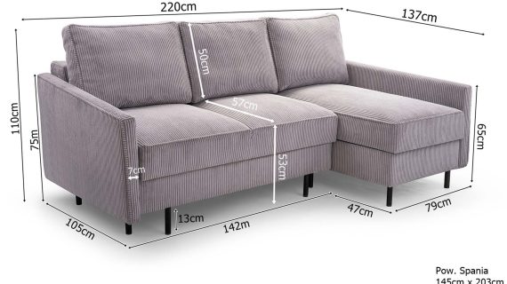 Miniaturka 21 - Kanapa Loftowa Z Pojemnikiem Rozkładana Zenda