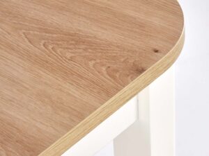 Miniaturka 20 - Stół jadalniany dąb craft z białymi drewnianymi nogami