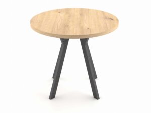 Miniaturka 9 - Okrągły stół dąb craft na metalowych grafitowych nogach