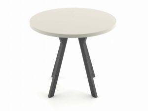 Miniaturka 2 - Okrągły stół biały na czarnych metalowych nogach loft