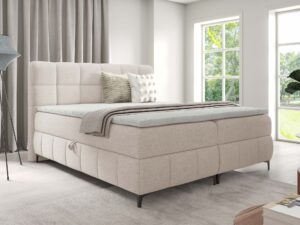 Miniaturka 45 - Kremowe łóżko tapicerowane w eleganckiej aranżacji sypialni