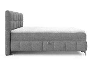 Miniaturka 14 - Szare łóżko tapicerowane z pikowanym zagłówkiem profil