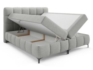 Miniaturka 37 - Łóżko szare z podnoszonym stelażem i pojemnikiem