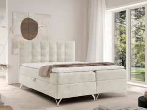 Miniaturka 13 - Kremowe łóżko kontynentalne w nowoczesnej sypialni