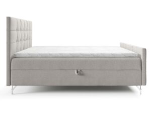 Miniaturka 1 - Łóżko kontynentalne z pikowanym zagłówkiem i chromowanymi nogami