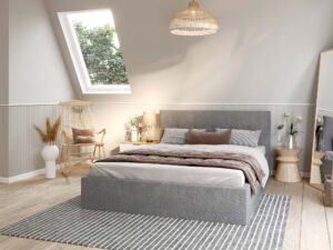 Miniaturka 27 - Nowoczesne łóżko w tkaninie premium Mika