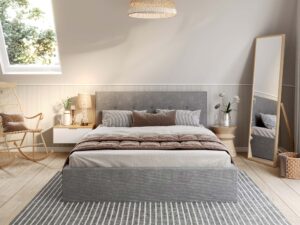 Miniaturka 26 - Nowoczesne łóżko w tkaninie premium Mika