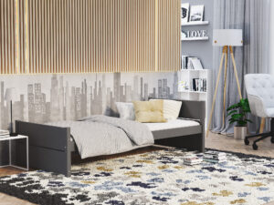 Miniaturka 17 - Klasyczne łóżko drewniane jednoosobowe Amara