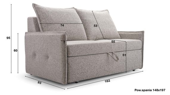 Miniaturka 9 - Kanapa Nowoczesna Z Pojemnikiem Rozkładana Dodo