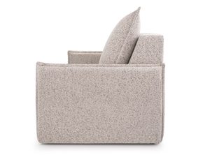Miniaturka 3 - Profil boczny sofy dwuosobowej w tkaninie boucle z poduszkami