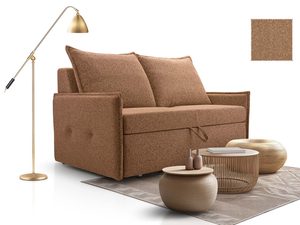 Miniaturka 12 - Sofa w kolorze terakoty dwuosobowa w tkaninie boucle z próbką