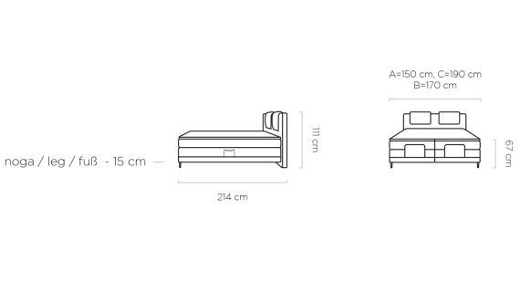 Miniaturka 14 - Łóżko kontynentalne z regulacją WAVE 2026