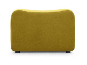 Miniaturka 14 - Musztardowa pufa w tkaninie Curio od frontu