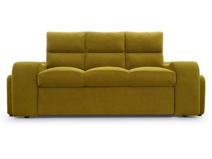 Miniaturka 8 - Oliwkowa sofa trzyosobowa z przodu z miękkimi poduszkami