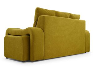 Miniaturka 13 - Tył sofy tapicerowanej oliwkowej z widoczną konstrukcją oparcia