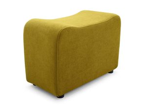 Miniaturka 15 - Pufa tapicerowana musztardowa z ergonomicznym wgłębieniem
