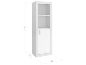 Miniaturka 7 - Regał dziecięcy biały wymiary 140x45x40 cm rysunek techniczny