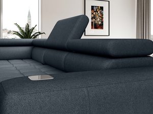 Miniaturka 20 - Grafitowy narożnik detal siedziska z ładowarką bezprzewodową zbliżenie