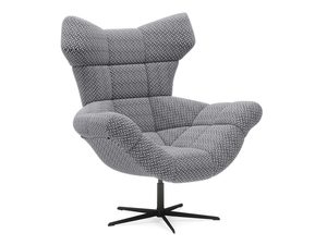 Miniaturka 2 - Fotel obrotowy szary ze wzorem geometrycznym widok frontalny