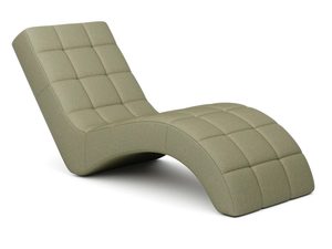 Miniaturka 4 - Oliwkowy szezlong tapicerowany pikowany perspektywa