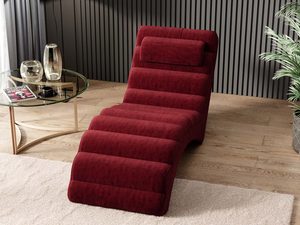 Miniaturka 7 - Szezlong bordowy tapicerowany w nowoczesnym wnętrzu widok z góry