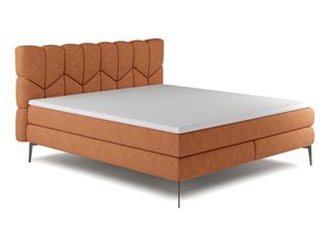 Miniaturka 1 - Ceglane łóżko kontynentalne tapicerowane z zagłówkiem perspektywa