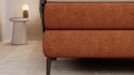 Miniaturka 5 - Łóżko kontynentalne na wysokich nogach Bari