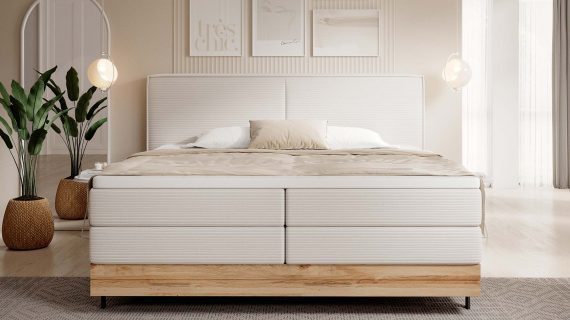 Miniaturka 7 - Łóżko kontynentalne z pojemnikiem NEBIA