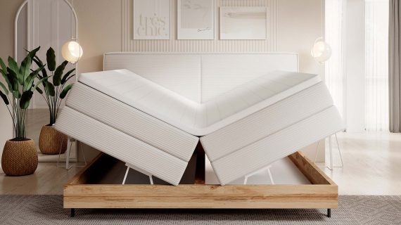 Miniaturka 5 - Łóżko kontynentalne z pojemnikiem NEBIA