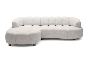 Miniaturka 8 - Narożnik organiczny boucle z szezlongiem widok frontalny