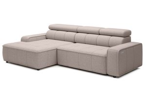 Miniaturka 1 - Narożnik beżowy z regulowanymi zagłówkami pikowany widok perspektywa