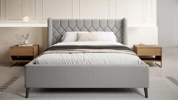 Miniaturka 6 - Łóżko tapicerowane eleganckie do sypialni DIANA