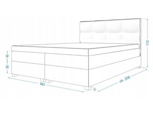 Miniaturka 70 - Kontynentalne łóżko z pojemnikiem na pościel Kai